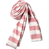 WBANGIAO Lady Goth Harajuku Cool Scarve Style Girl Stripe Long Knitted Scarves Fashion Cloth Unisex Street Casual Neckerchief, Approx. 4x180cm/ 1.57x70.86in, Pink