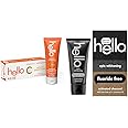 hello Vitamin C Whitening Toothpaste with Fluoride and Activated Charcoal Epic Whitening Fluoride Free Toothpaste Bundle, 4.0 oz and Mint + Coconut Oil