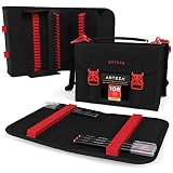Arteza Marker Pen Organizer Case with 108 Slots, Removable Baldric, Zipper Pocket and Carrying Handle