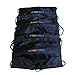 Tent Tools Sand & Snow Anchors - Secures Tents, Tarps, or Survival Structures - with Metal D Ring Clip, Lightweight Cord, and 100% (Black, 4 Pack)