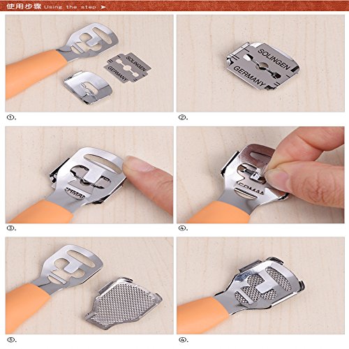 Callus Corn Cuticle Hard Skin Remover Shaver Foot Pedicure Kit With 10 Blade Tool