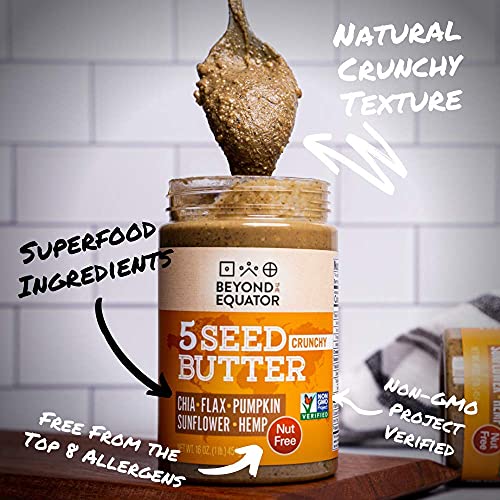 BEYOND THE EQUATOR 5 Seed Butter [Crunchy] Sunflower Seed, Chia Seed, Flax Seed, Pumpkin Seed