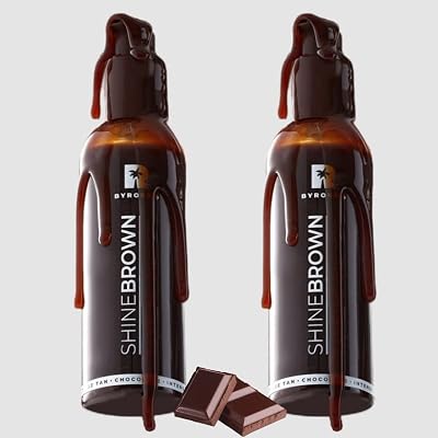 BYROKKO SHINE BROWN Chocolate Tanning Oil 2x 145ml Tanning Bed Outdoor Sun