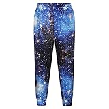 Women Blue Galaxy Trousers Pants