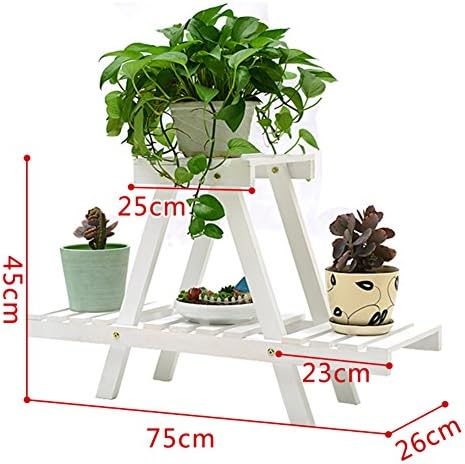 Solid wood flower stand/showy/flower pot/green rose multi-layer floor shelf/bonsai wooden flower racks/balcony living room indoor flower-H