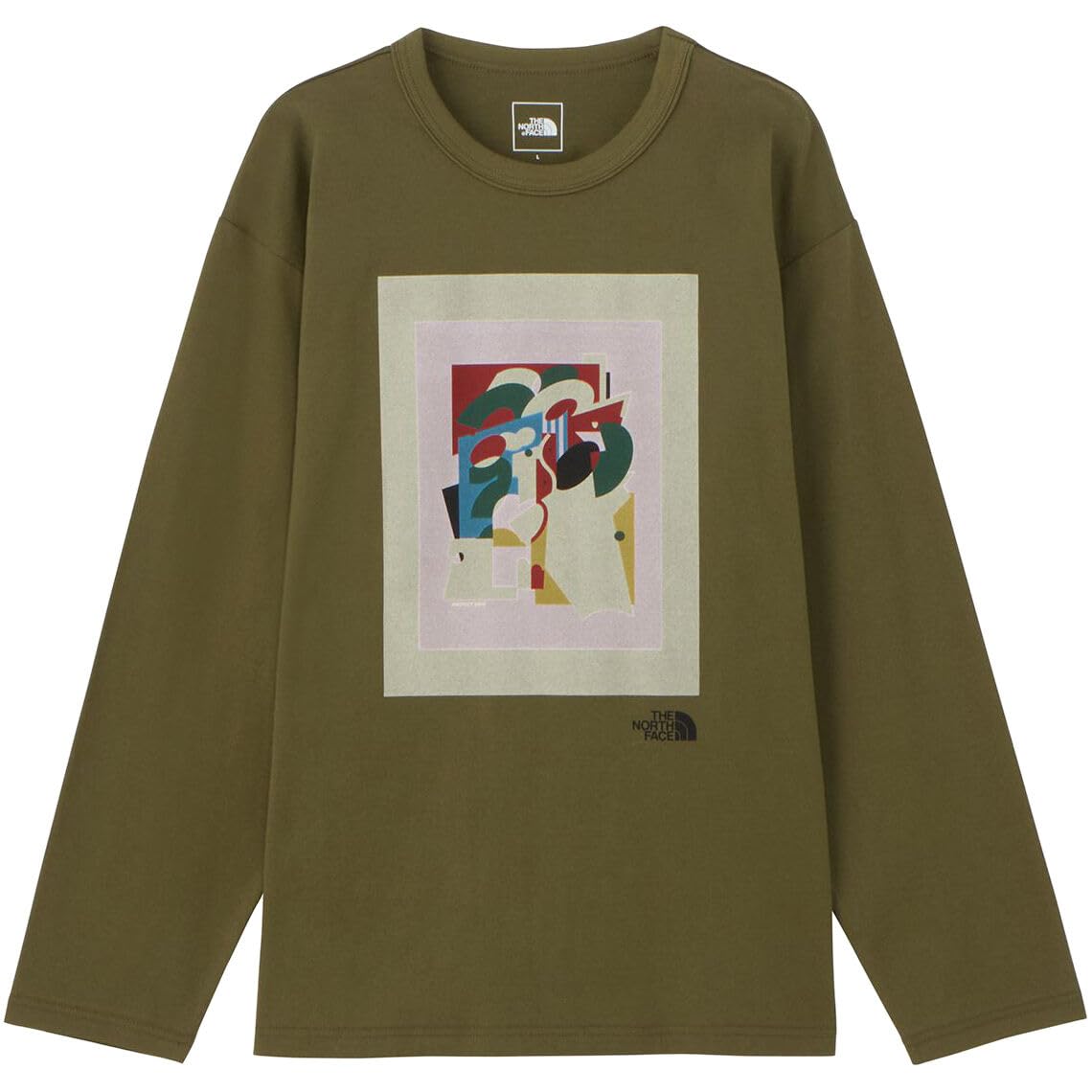 THE NORTH FACE(ザノースフェイス) 長袖 Tシャツ カットソー CR L/S Message Tee フォレストオリーブ Lサイズ