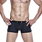 iMaySon Men's Swimming Underwear Sports Trunks Fashion Mace-up (Navy Size M)