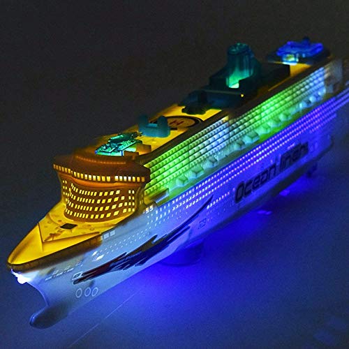☀ Dergo ☀ brain game,Kids Colorful Ocean Liner Ship Boat Electric Flashing LED Light Sound Toy