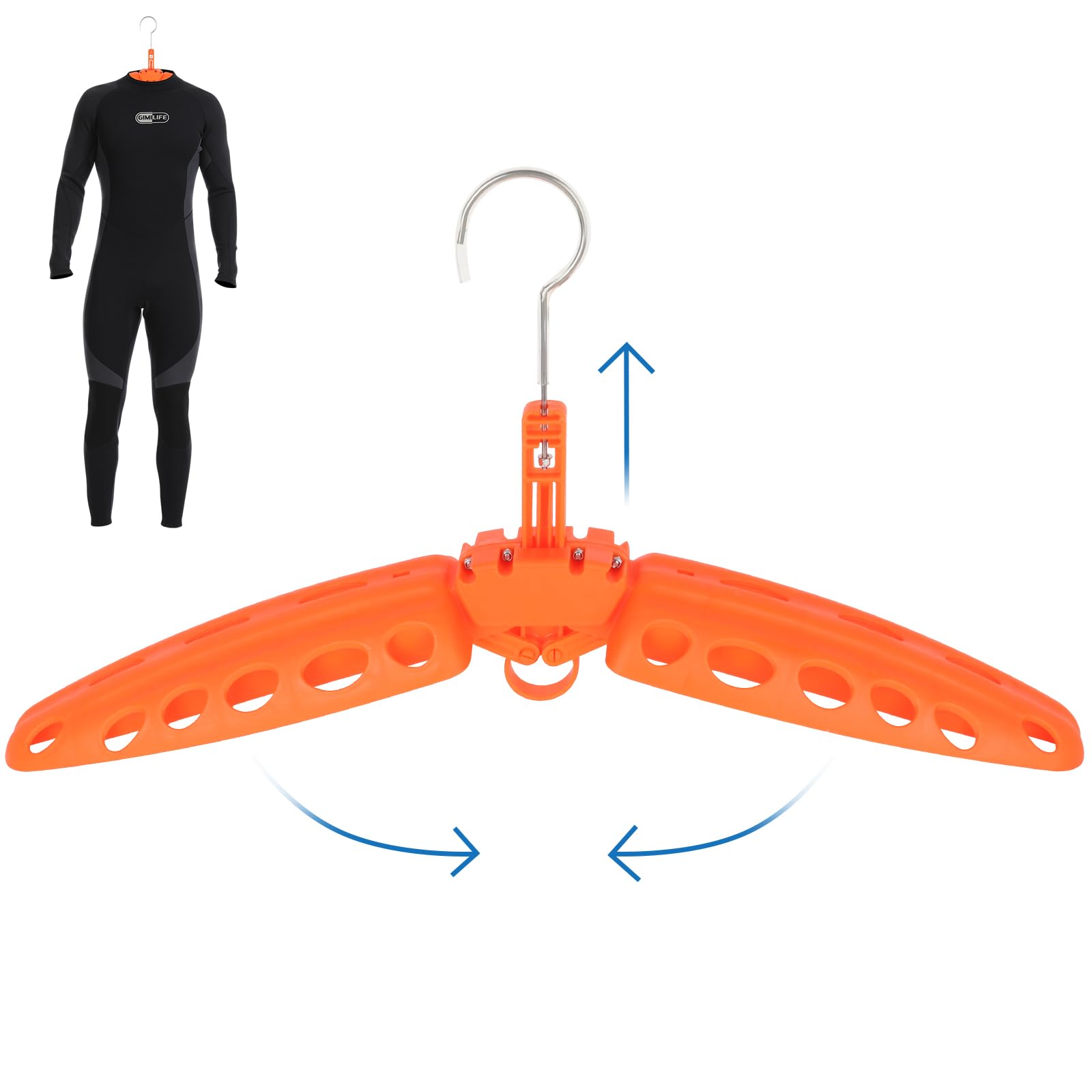 Wetsuit Hanger, Gimilife Quick Dry Folding Vented Hanger for Wetsuit, Surfing & Scuba Diving Accessory, Perfect to Drysuit Life Jacket or BCD(1 PCS)
