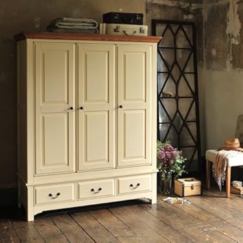 Westbury Painted Cream Triple Wardrobe Amazon Co Uk Kitchen Home