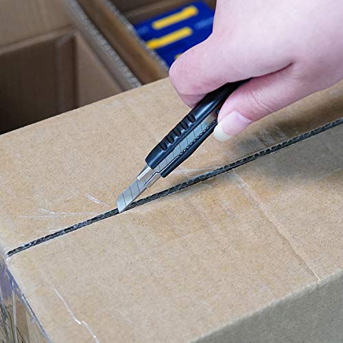 MANUFORE 3 Pack 9mm SnapOff Retractable Knife Box Cutter Utility Knife