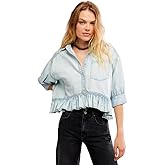 Free People Womens Bailey Denim Shirt