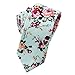 Mantieqingway Men's Cotton Printed Floral Neck Tie Skinny Ties for Men for Wedding, Groom, Groomsmen, Party, Missions, Dances, Daily Dress, Gifts