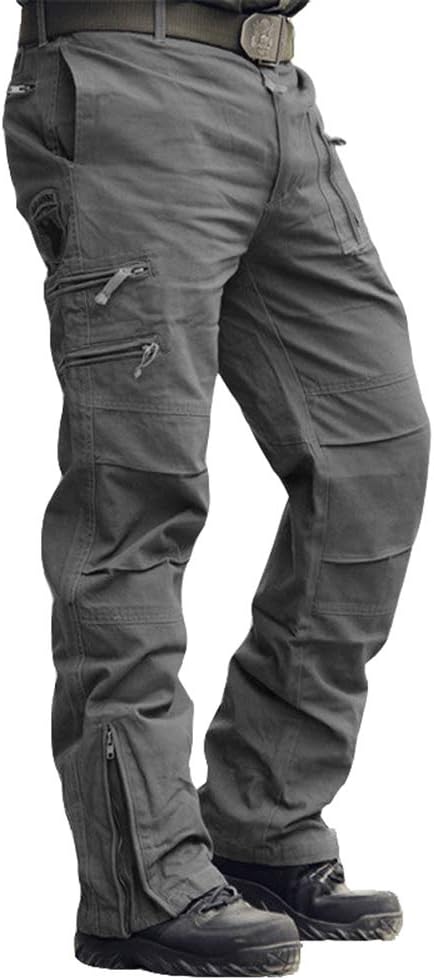 Menargo Men's Tactical Pants Outdoor Workout Cargo Pants Men Rip-Stop Work Pants for Men with Multiple-Pockets