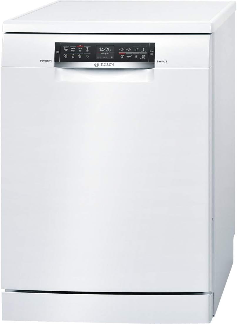 Bosch SMS68TW06E Serie 6 Freistehender Geschirrspüler / A+++ / 60 cm / Weiß / 237 kWh/Jahr / 14 MGD / SuperSilence / Beladungs-Sensor / VarioSchublade Pro
