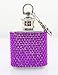 Flask Rhinestones Liquor Hip-Flask Womens - Mini 304 Stainless Steel with Funnel 3 Pack