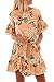 HOTAPEI Women's Floral Pattern Ruffle Hem Chiffon Dress