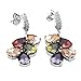 Classic Multi Gemstones Silver Sets, Amethyst Garnet Morganite Peridot (Earring)