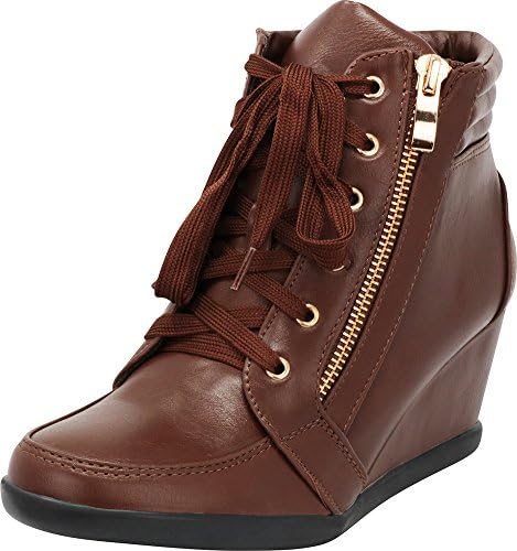 Cambridge Select Women's Lace-Up Fashion Sneaker Wedge
