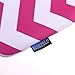 BCP 15 x 5 Inches Hot Pink Color Bold Chevron Water-resistant Neoprene Curling Iron Holder Flat Iron Curling Wand Travel Cover Case Bag Pouch