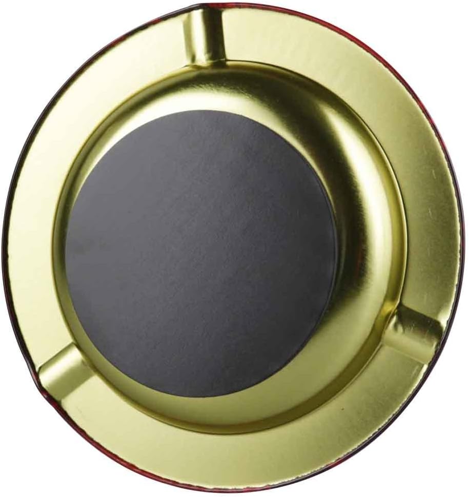 Elements Round Metal Ashtray - Blue / Magnetic / 5.5" + Beamer Smoke Sticker, Medium - Image 3