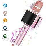 Wireless Bluetooth Karaoke Microphone, Mbuynow TWS Portable Handheld Kids Karaoke Mic with Speaker Phone Holder for Kids Adults Home Party for iPhone/Android/Smartphone