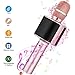 Wireless Karaoke Microphone, Mbuynow Bluetooth TWS Karaoke Machine Portable Handheld Mic with Speaker, Phone Holder, Camera Remote for Kids Adults Party, iPhone/Android/Smartphone (Rose Gold)