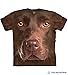 The Mountain Chocolate Lab Face Adult T-Shirt, Brown, Medium