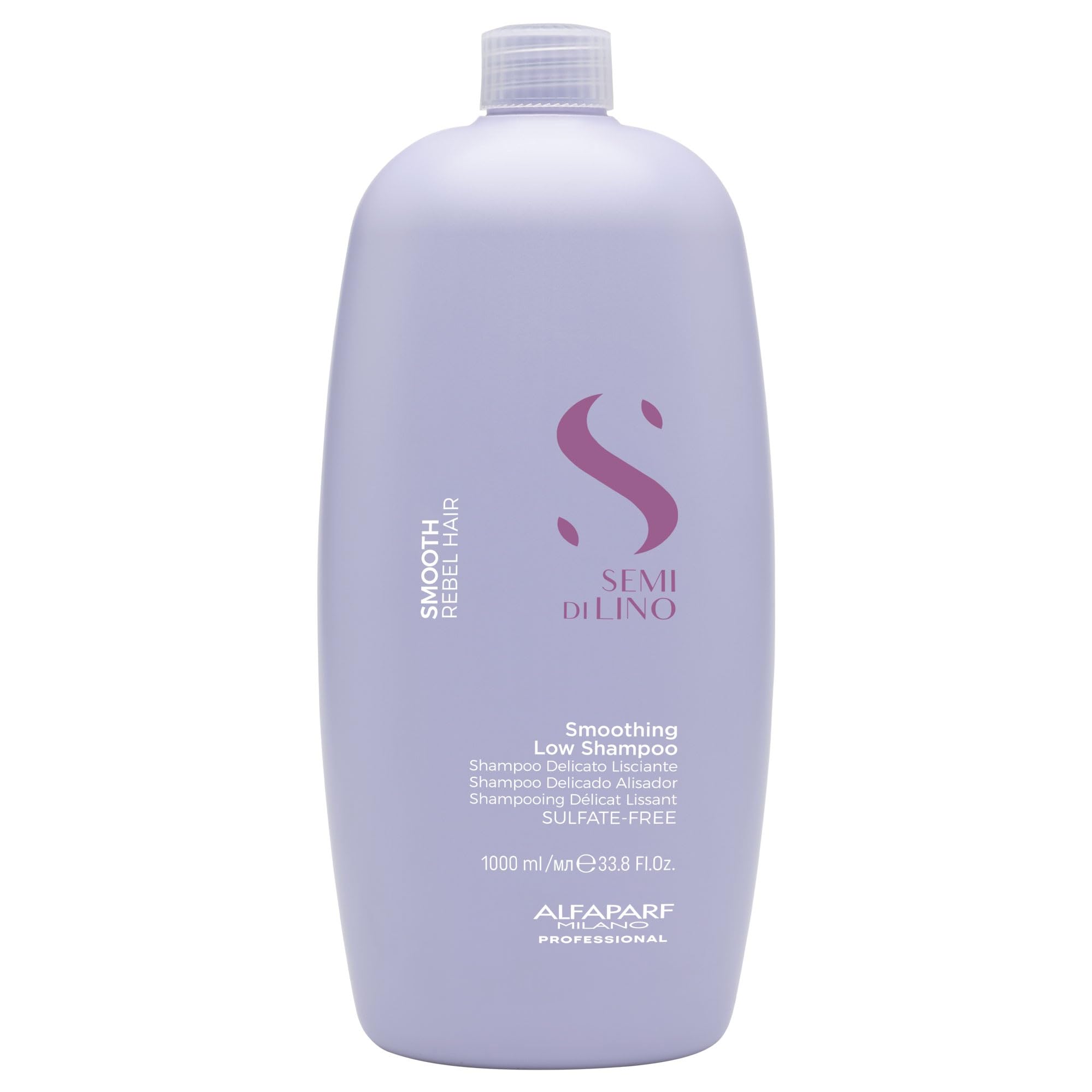 ALFAPARF MILANO Semi di Lino Smoothing Sulfate Free Shampoo - Anti Frizz Hair Care & Cleansing Shampoo to Revitalize Frizzy Hair & Restore Shine (33.8 oz) Image