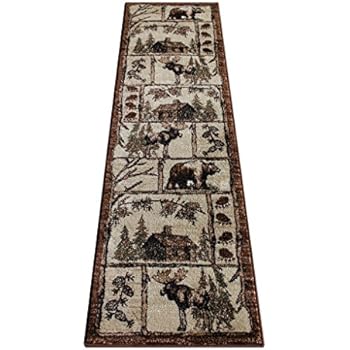 Cabin Style Area Rug Runner 2 Feet 2 Inch X 7 Feet 2 Inch Design L-362