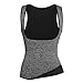 Eleady Womens No Zipper Hot Sweat Slimming Neoprene Shirt Vest Body Shapers (M Fits 30.3-32.6 Waistline, Grey)