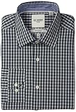 Ben Sherman Men's Slim Fit Multi Plaid Spread Collar Dress Shirt, Teal, 15.5