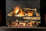 Sure Heat SH18DBNG Sure Heat Seasoned Hickory Dual Burner Vented Gas Log Set, 18-Inch, Natural Gas