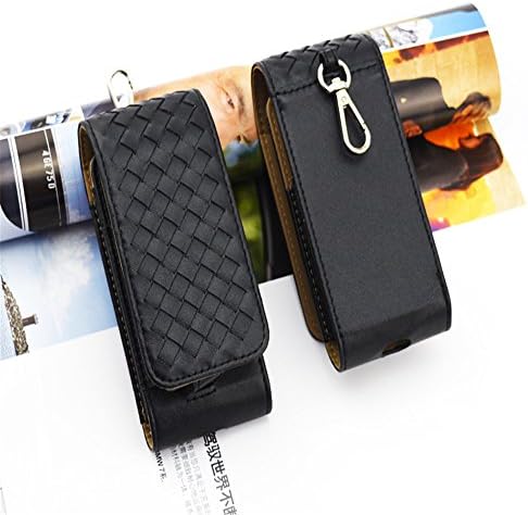 JOMA-E Shop Electronic Cigarette Case Woven Leather Case Holder Portable PU Leather Case Carrying Bag For Electronic Cigarette(Black)