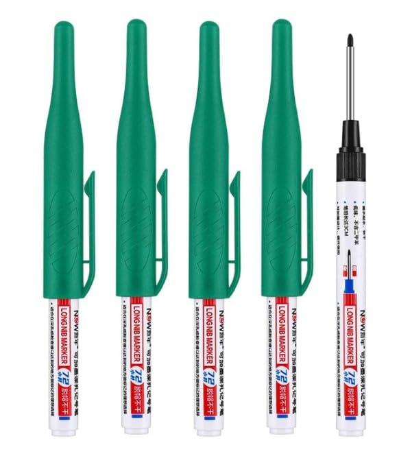 4 Pcs Multi Purpose Deep Hole Marker Pens,Long Nib