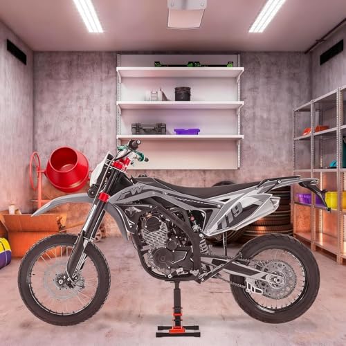 Dsocool Bike Lift Stand, Adjustable Motorcycle Lift Jack Table, 200KG Capacity, Hydraulic Lift Operation, Dirt Bike Accessories for Dirt Pit Bike Repair, Maintenance