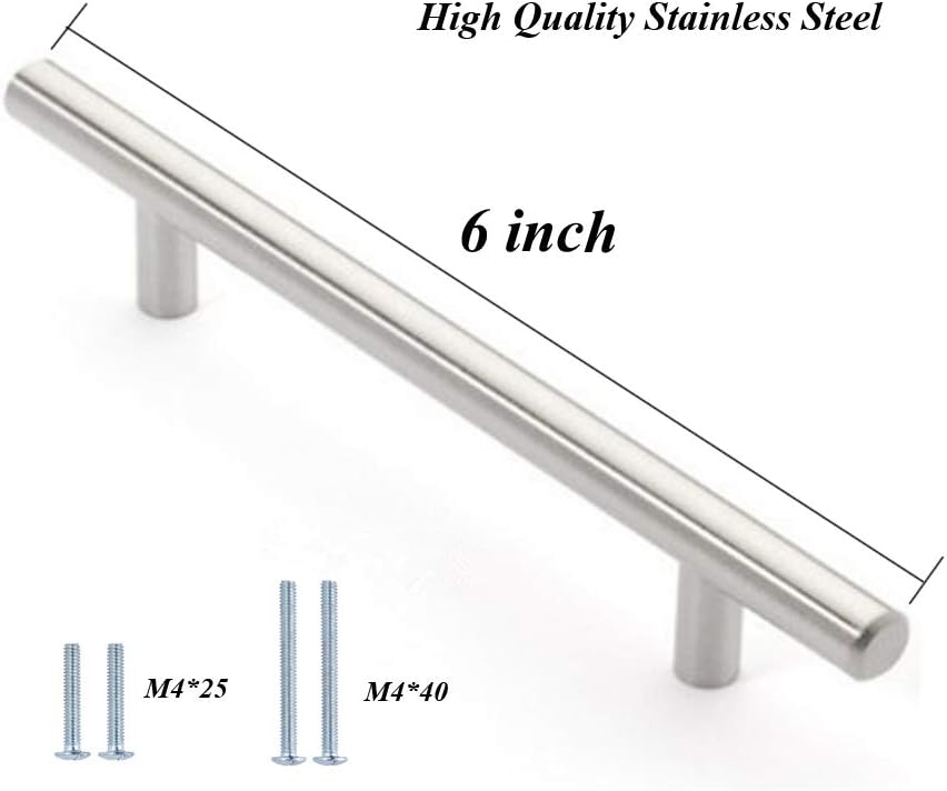 12mm Stainless Steel Kitchen Cabinet Handles T Bar Pull 6