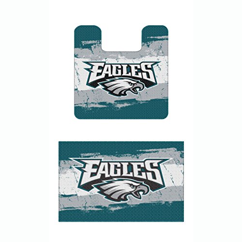 Set of 2 NFL Philadelphia Eagles Bath Mats Football Team Logo Bathroom Rugs