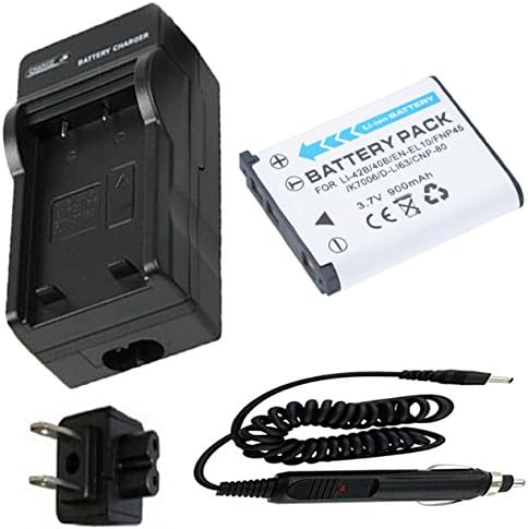 Battery + Charger for Fujifilm FinePix JV100, JV200, JV300, JV500 Digital Camera