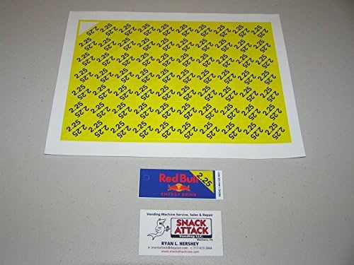 (140) SODA Vending Machine $2.25 Vend Label Price Stickers /!