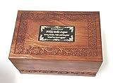 Adult Size Hard Wood Human Funeral Cremation Urn with Engraving