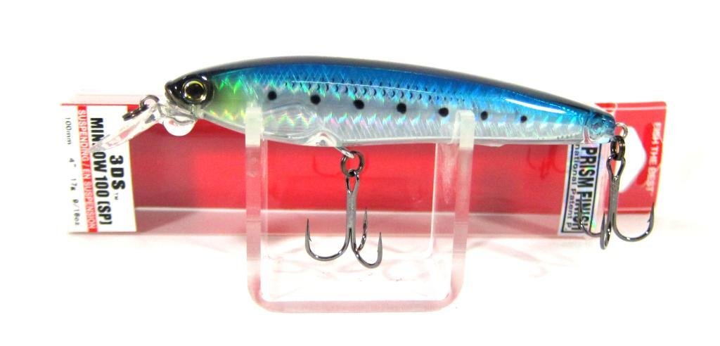 Yo-Zuri F1157 HIW 3DS Minnow Suspending Lure, 4-Inch, Holographic Sardine