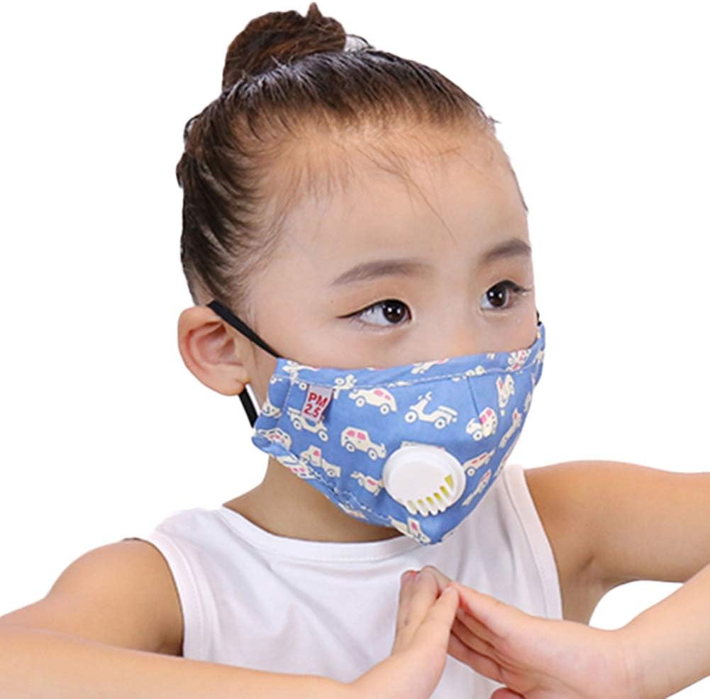 duotanyi PM2.5 Anti Haze Air Breather Cartoon Mouth Face Cover Replacement Filter for Children Blue