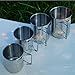 BeGrit Camp Cup and Mug Set for Backpack Camping Hiking Stainless Steel with Foldable Handle Pack of 4