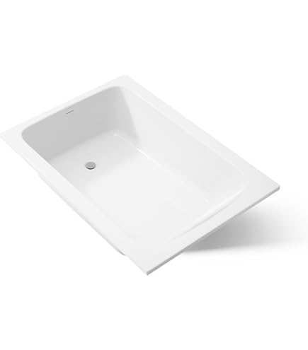KOHLER K-1162-S1-0 Sunward ExoCrylic Drop-In Whirlpool with End