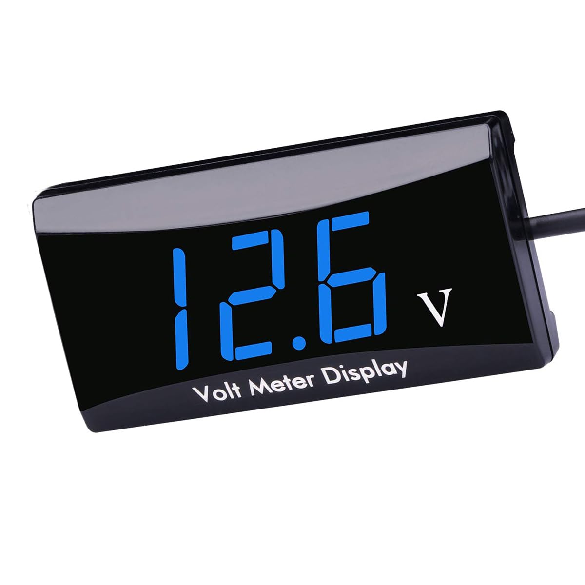 Unifizz DC 12V Car Digital Voltmeter Gauge - LED Display Voltage Volt Meter for Car Motorcycle (Blue)