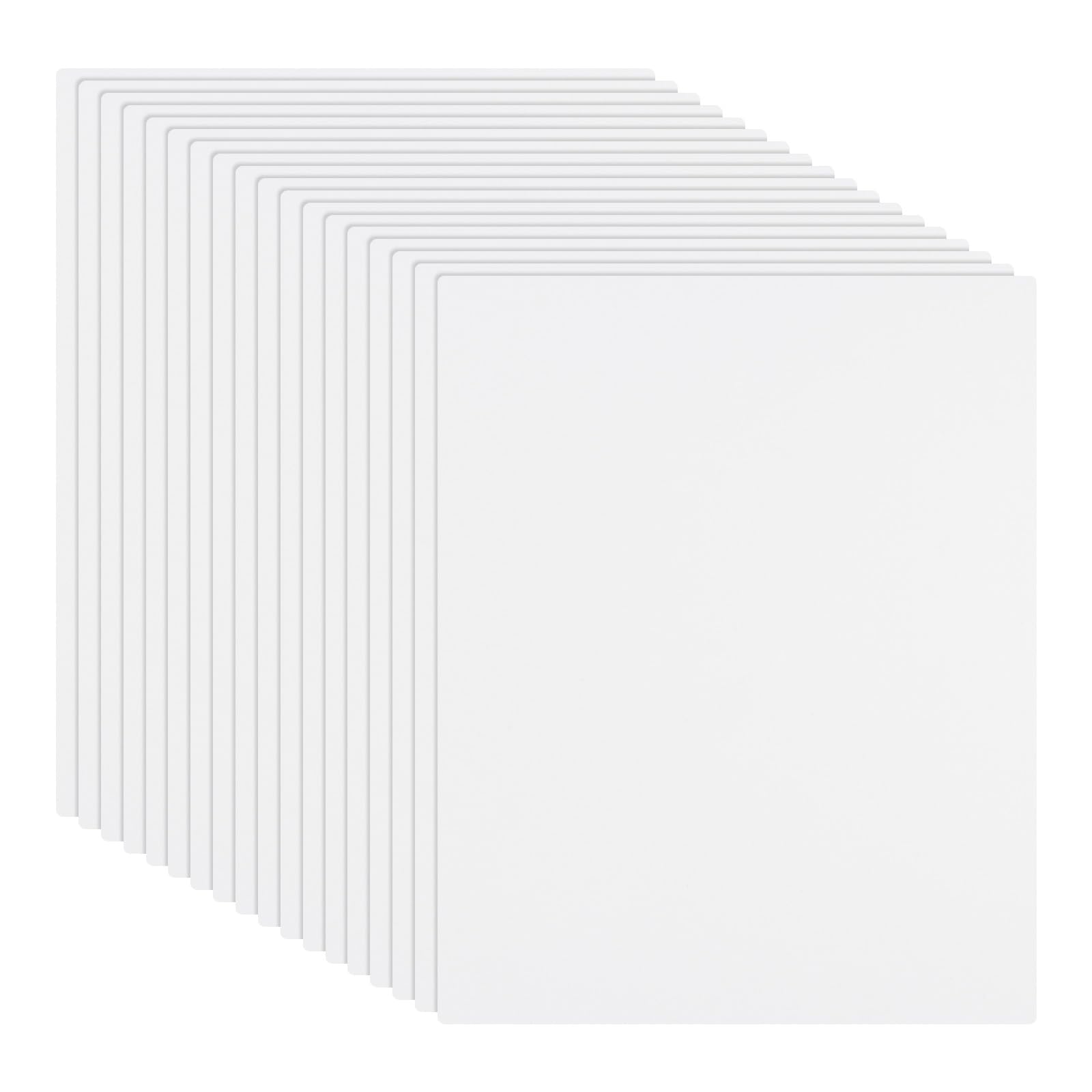 Rebower 25 PCS White Foam Board 203 x 254 mm, Foam Boards 3.2mm Thick Foam Poster Board, [for Presentation Projects, Art Crafts, Poster Making]