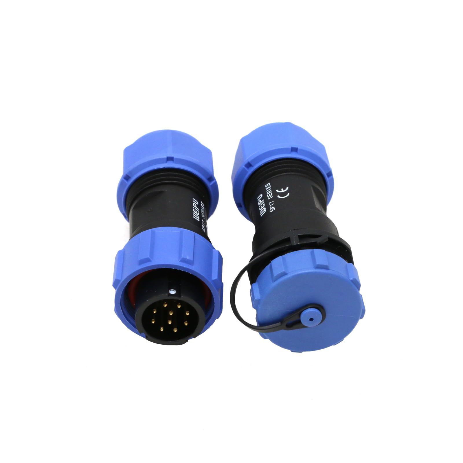 ZBLZGP Weipu SP17 IP68 Waterproof Panel Mounting Automotive Quick Release Adapter Aviation Electrical Plug (Pair) Plug (Male) & Female 10Pin 5A)