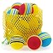 Chiwava 12PCS 1.8'' Soft Foam Cat Toy Ball Rainbow Color Ball Kitten Activity Chase Play Mix Color