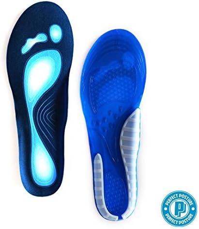*New Design* Shoe Insoles, Foot Pad Cushions; New CoolTec Gel, Advanced Material Technology, Comfortable, Durable!! Rapid Foot Pain Relief (2 Pieces) (Men's (US Size 8-13)) by Perfect Posture
